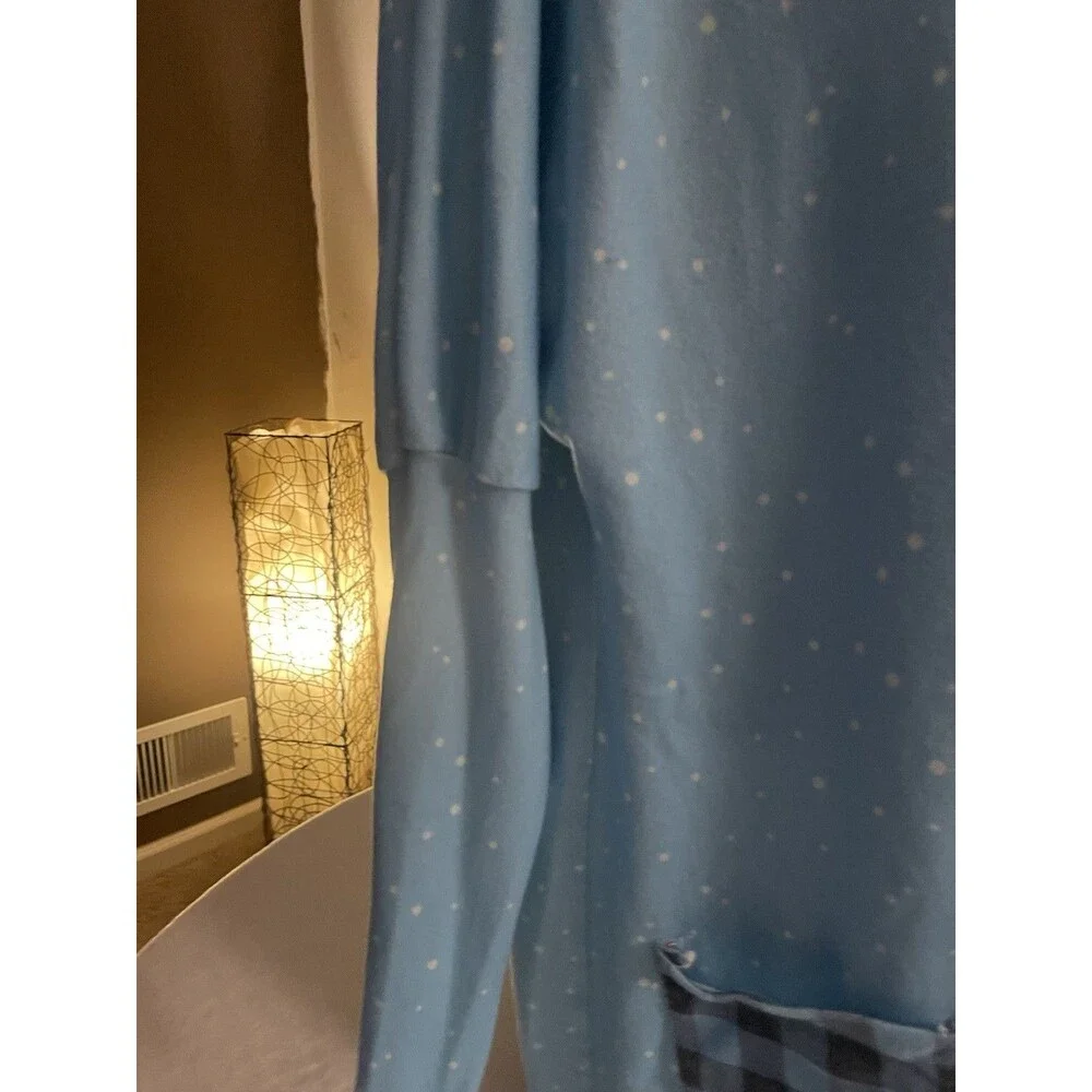 Unbranded Silly Fun Oversized Top Or Pajamas. Snowman Theme. No Tag. Blue